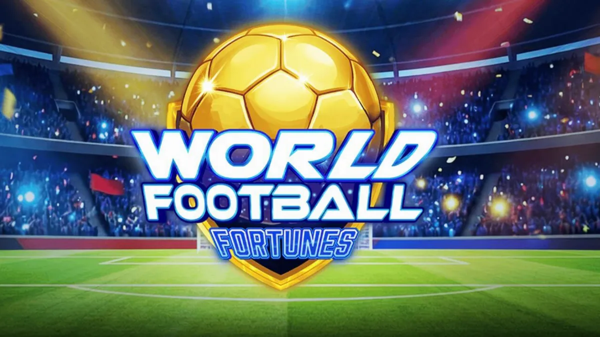 Tampilan visual slot World Football Fortunes dengan tema stadion sepak bola yang megah