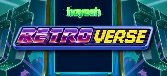 Tampilan visual slot RetroVerse dengan nuansa arcade modern